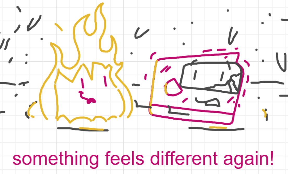 A panel from I've Been Everywhere, Man, episode nine of the Board Boards object show by Furretwalk/WalkingFurret.